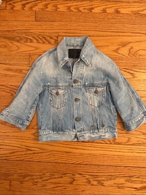 R13 Light Wash Blue Denim Jacket Jackie Trucker xs
